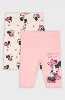 Набір з 2 бавовняних легінсів Minnie Mouse - рожевий