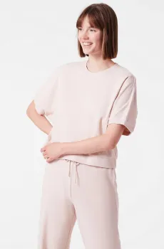 Женская пудровая футболка BERTA Розовый L Etam 6536310