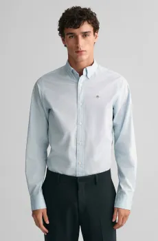Мужская голубая рубашка REG PINPOINT OXFORD Голубой L Gant 3000300