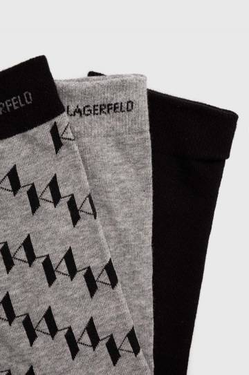 Носки Karl Lagerfeld 3 шт K/MONOGRAM мужские цвет серый 245M6004 Носки Karl Lagerfeld 3 шт K/MONOGRAM мужские цвет серый 245M6004