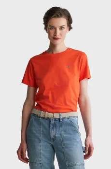 Женская красная футболка REG SHIELD SS T-SHIRT Красный S Gant 4200200