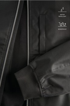 Reserved - Бомбер куртка з коміром-стійкою - чорний - 666IE-99X