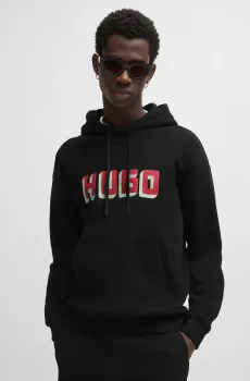 Мужское черное худи Черный S HUGO 50516655;001
