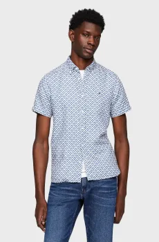 Мужская рубашка с узором W-CO/LI GEO PRT SF Разноцветный S Tommy Hilfiger MW0MW35238