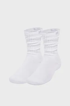 Белые носки (2 пары) Sportstyle Ctn Scrunch Crew Белый 31.5-36.5 Under Armour 1390129-100
