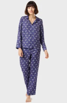 Женская фиолетовая рубашка с узором MAGICOOL Фиолетовый S Etam 6538925