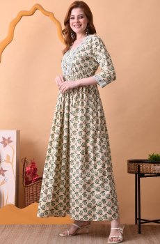 PURSHOTTAM WALA Women Printed Asymmetric Anarkali Kurta