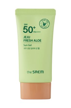 Солнцезащитный крем-гель для лица Saem Jeju Fresh Aloe Sun Gel SPF 50+ PA++++ с алоэ, 50 г