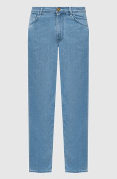 Голубые джинсы с патчем логотипа