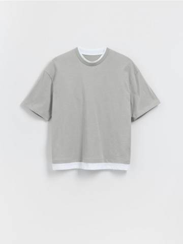 Reserved - BOYS` T-SHIRT - світло-сірий - 356DF-09X Reserved - BOYS` T-SHIRT - світло-сірий - 356DF-09X