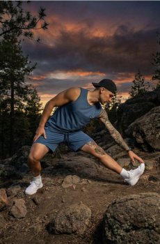 Бавовняна футболка - steel blue