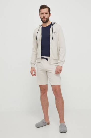 Футболка лаунж Emporio Armani Underwear 2 шт цвет синий с принтом 111670 4R733 Футболка лаунж Emporio Armani Underwear 2 шт цвет синий с принтом 111670 4R733