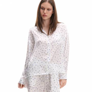 Cropp - Атласна сорочка - білий Cropp - Атласна сорочка - білий