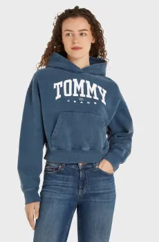 Женское темно-синее худи TJW VTG VARSITY 1 Синий S Tommy Jeans DW0DW19291