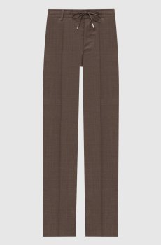 Коричневые брюки из шерсти