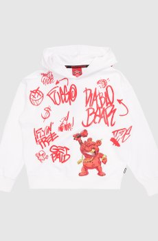 Детское белое худи Vandal Diablo Bear