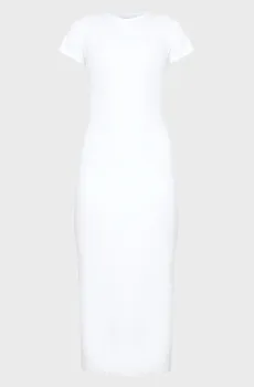 Женское белое платье Q-NOVA MIDI DRESS SS Белый XS Calvin Klein K20K206537