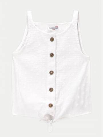Coccodrillo Топ WC4140501HGK Білий Regular Fit Coccodrillo Топ WC4140501HGK Білий Regular Fit