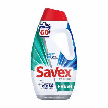 Гель для стирки Savex Premium Fresh, 60 стирок, 2.7 л Гель для стирки Savex Premium Fresh, 60 стирок, 2.7 л