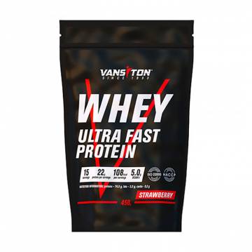 Протеин Vansiton Ultra Fast Protein в порошке, со вкусом клубники, 450 г Протеин Vansiton Ultra Fast Protein в порошке, со вкусом клубники, 450 г
