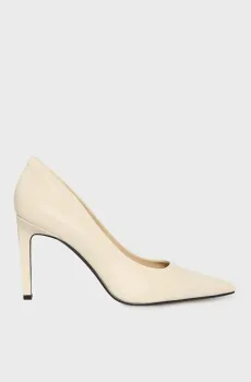 Женские белые кожаные лодочки PUMP 90 Белый 39 Calvin Klein HW0HW02527