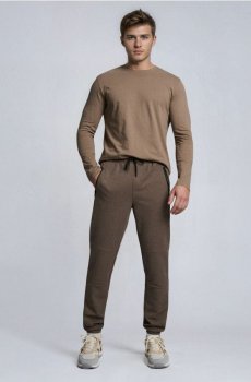 Спортивні штани джогери - кавовий