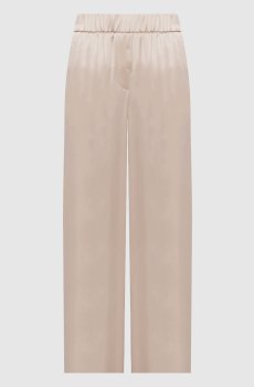 Бежевые брюки прямого кроя