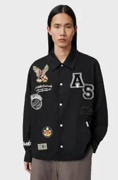 Мужская черная рубашка SOUNDMAN Черный L AllSaints M031OE