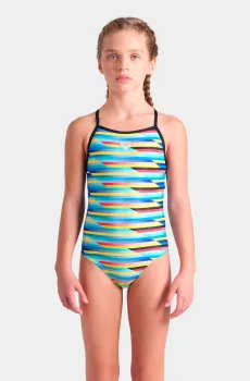 Детский купальник в полоску RACING STRIPE SWIMSUIT LIGHTDR Разноцветный 6 Arena 009006-550