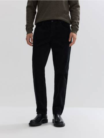Reserved - Бавовняні штани slim fit - чорний - 413GQ-99X Reserved - Бавовняні штани slim fit - чорний - 413GQ-99X