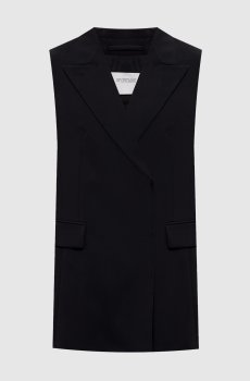 Черный жилет ALBERO с шерстью