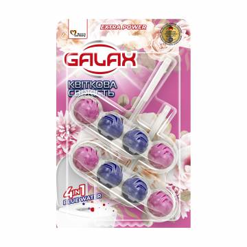 Туалетный блок для унитаза Galax Extra Power Цветочная свежесть, 2*55 г