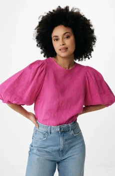 Женская малиновая льняная блуза Малиновый XS Mexx SF2023033W