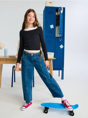 Джинси wide leg - indigo jeans Джинси wide leg - indigo jeans