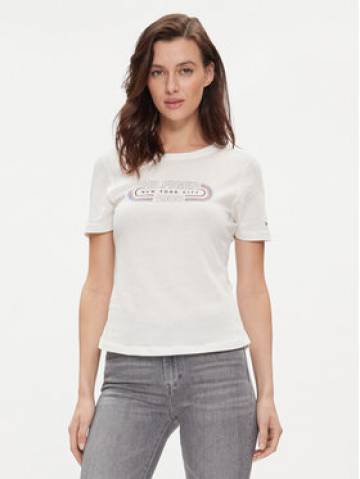 Tommy Hilfiger Футболка Archive Track WW0WW41203 Écru Slim Fit Tommy Hilfiger Футболка Archive Track WW0WW41203 Écru Slim Fit