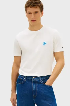 Мужская белая футболка SCRIPT MONOGRAM Белый XL Tommy Hilfiger MW0MW43066