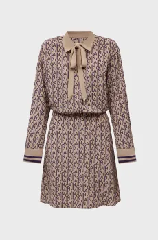 Женское бежевое платье с узором MONOGRAM PRINT DRESS Бежевый 40 Gant 4503341