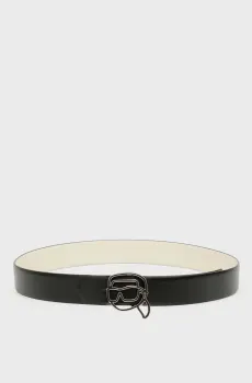 Женский кожаный двусторонний ремень reversible Черный 95 Karl Lagerfeld A4W33048