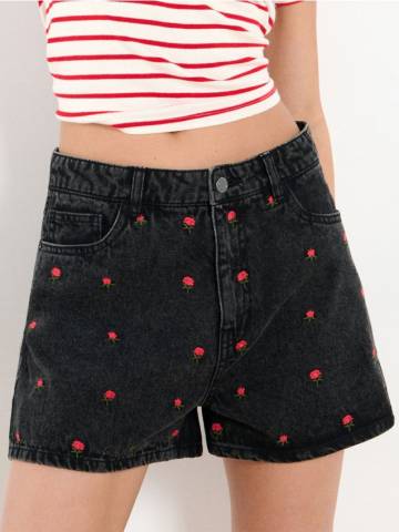 Джинсові шорти high waist - чорний Джинсові шорти high waist - чорний
