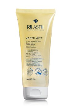 Очищающее масло для лица и тела Rilastil Xerolact Cleansing Oil для очень сухой, склонной к раздражению и атопии кожи, 200 мл