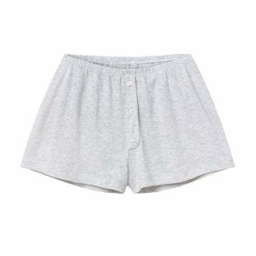 Шорты женские Miso трикотаж ажурный, меланж серый, размер S (12513)