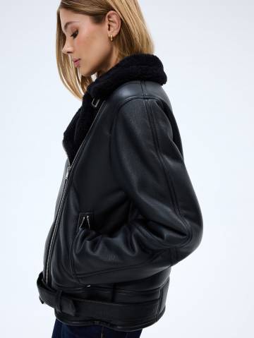 Mohito - Куртка з хутряним коміром - чорний - 32