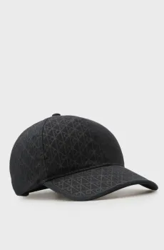 Женская черная кепка с узором PRINT Черный ONESIZE Calvin Klein LV04F5036G
