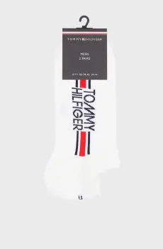 Мужские белые носки (2 пары) SNEAKER LOGO STRIPE Белый 39-42 Tommy Hilfiger 701238498