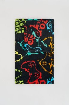 Reserved - Візерунчаста ковдра - чорний - 731JK-99X