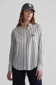 Женская белая рубашка в полоску REL SMALL GRAPHIC Белый 34 Gant 4300406