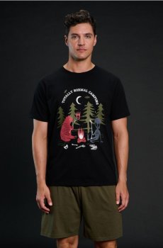 Бавовняна піжама з принтом і кишенями - різнобарвний