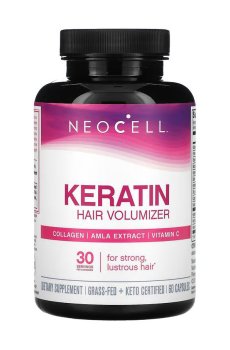 Кератиновый комплекс для волос NeoCell Keratin Hair Volumizer, 60 капсул
