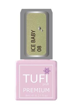 Уценка! Гель-лак для ногтей Tufi Profi Premium Ice baby 08 Снежный горностай, 8 мл