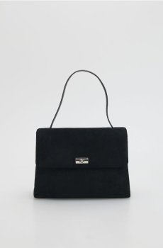 Reserved - Сумка зі штучної замші - чорний - 752FC-99X